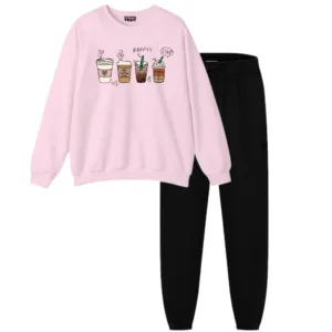 Drink Coffee Printed Women Tracksuit